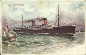 Steamship LA PROVENCE E. Louis Lessieux c1905 Postcard