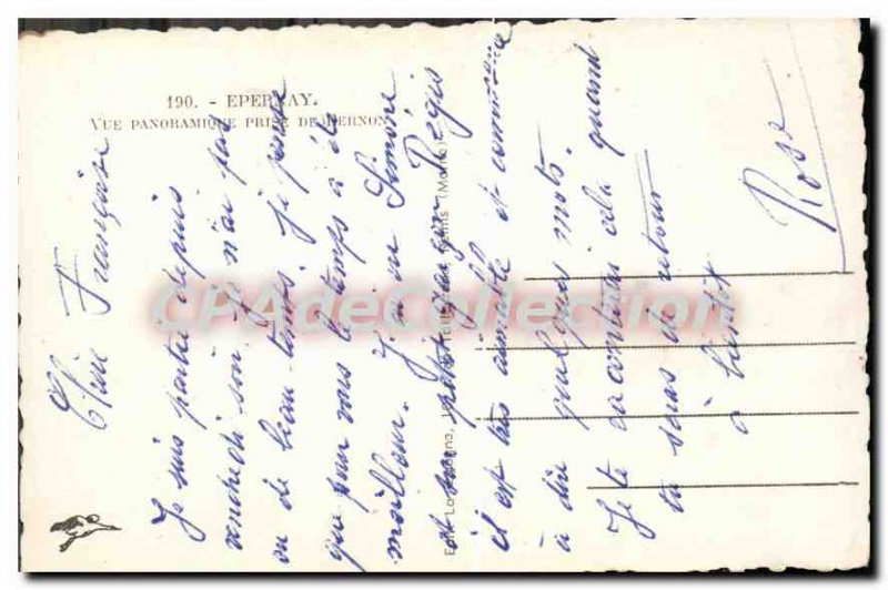 Old Postcard Epernay Panoramic Dernon