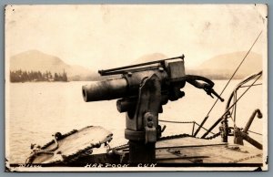 Postcard RPPC c1910s Harpoon Gun From Whaling Ship Pacific Northwest