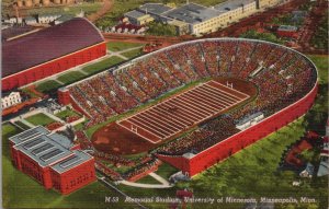 Memorial Stadium University of Minnestoa Minneapolis Postcard PC378