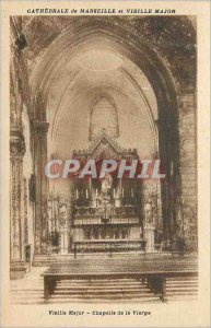 Old Postcard Marseille Cathedral and Old Major Chapel of the Virgin