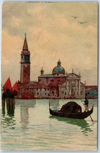 c1920s Venice, Italy Artistic Painting Print Lithograph Color Postcard Nice A206