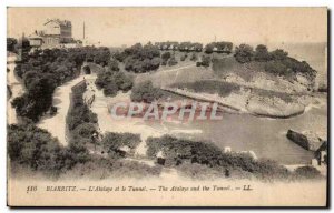 Biarritz Old Postcard the & # 39abbaye and tunnel