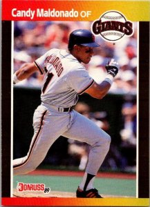 1989 Donruss Baseball Card Candy Maldonado San Francisco Giants sk9176