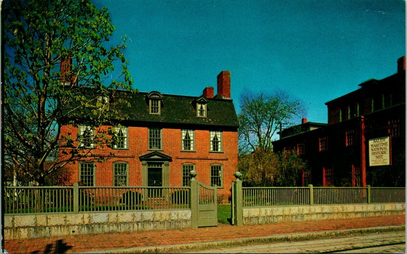 Salem MA Derby House Maritime National Historic Site Postcard unused (13721)