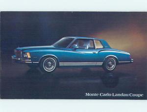 Unused 1978 car dealer ad postcard MONTE CARLO LANDAU COUPE o8092@