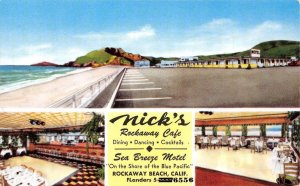 Sea Breeze Motel NICK'S Rockaway Beach CA Cafe Roadside Pacifica San Mateo Co.