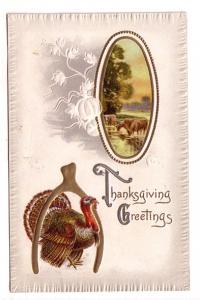 Thanksgiving Series, Turkey, Wishbone, Embossed, Crossburn Nova Scotia Split ...