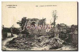 Old Postcard War Paris L & # 39Eglise Souain From Army