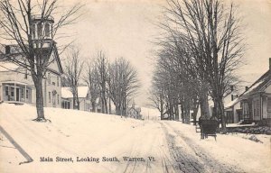 Warren Vermont Main Street Looking South Vintage Postcard AA74744