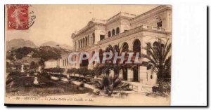 CARTE Postale Old Menton the Public Garden and the Casino