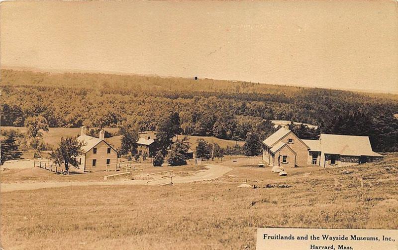 Harvard MA Fruitlands and Wayside Museum Shakers RPPC Postcard