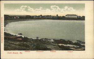 York Beach ME Labeled Hotels From a Distance c1910 Postcard