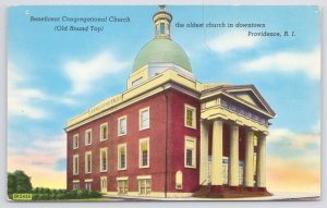 Providence Rhode Island~Beneficent Congregational Church~Vintage Postcard