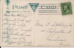 Onset Bay MA, RR Station, Depot, Cape Cod 1911 Postmark Train, Local Publisher