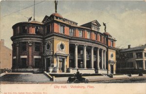 J9/ Vicksburg Mississippi Postcard c1910 City Hall Building 233
