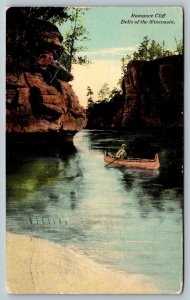 Romance Cliff  Dells of the Wisconsin  Postcard  1911
