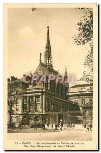 CARTE Postal Former Paris Saint Chapelle and Palais de Justice