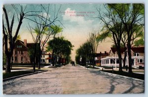 Burlington Iowa Postcard Fifth Street Looking North Road c1908 Vintage Antique