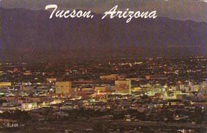 Arizona Tucson Skyline At Night 1964