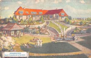 BR95699 peacehaven hotel peacehaven 6 and gardens postcard painting   uk