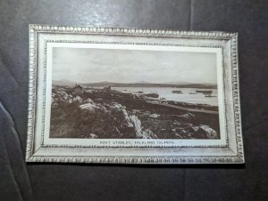 Mint British Falkland Islands PPC Postcard Port Stanley Port View from Mountain