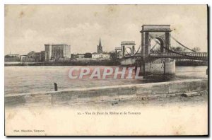Old Postcard view of the Rhone Bridge and Tarascon