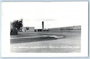 Wheaton Minnesota Postcard RPPC Photo J E Pearson Elementary School 1969 Vintage
