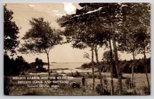 Sebasco Estates ME RPPC Harbor Sixth Tee Sebasco Lodge And Cottages Postcard W22