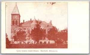 Marshall Minnesota c1910 Postcard Lyon County Court House