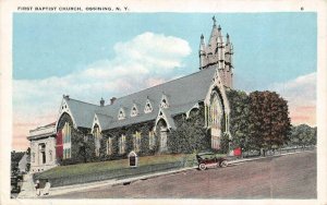OSSINING, NY New York  FIRST BAPTIST CHURCH Westchester County  c1920's Postcard