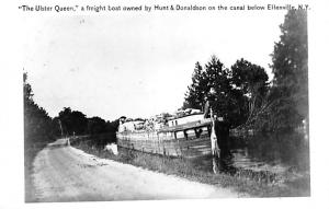 Freight boat owned by Hunt & Donaldson, Ellenville, NY USA D & H Canal Unused 
