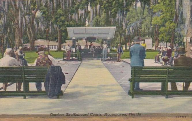 Florida Orange Park Outdoor Shuffleboard Courts At Moosehaven Curteich