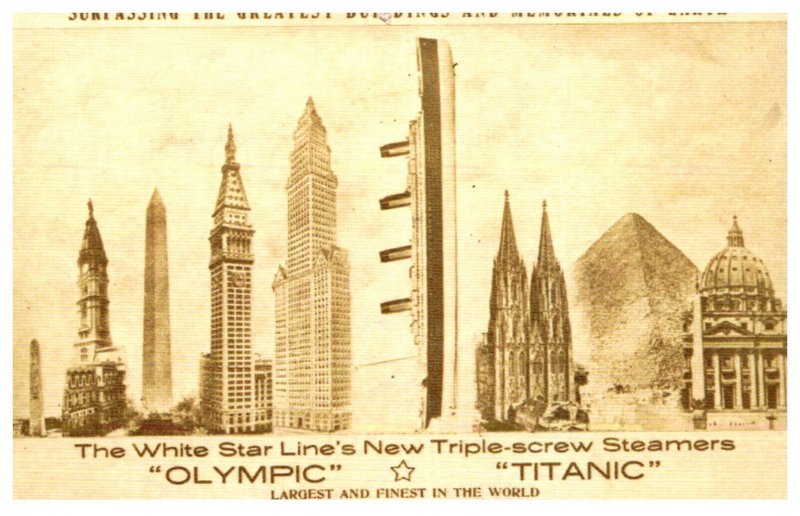 Olympic, Titanic, Surpassing the Greatest buildings and Memorials of Earth