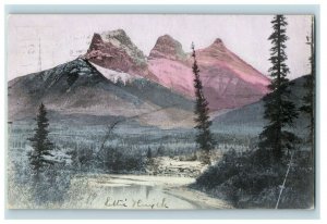 C.1910 Three Sisters, Yosemite Valley Postcard P166 