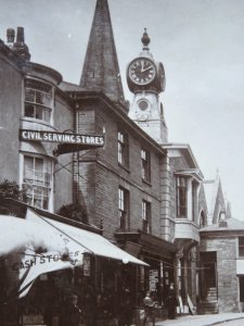 Devon KINGSBRIDGE Fore Street & Town Hall shows CIVIL SERVICE STORE - Old RPPC