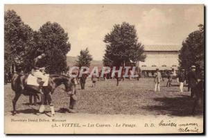 Old Postcard Horse Riding Equestrian Vittel Races The pesahge