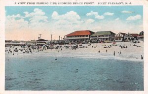 Point Pleasant  New Jersey Beach Scene from Fishing Pier Postcard AA49336