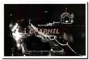 Old Postcard Nice La Promenade Des Anglais Night