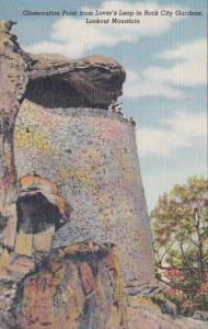 Tennessee Chattanooga Observation Point From Lover's Leap Rock City Gard...