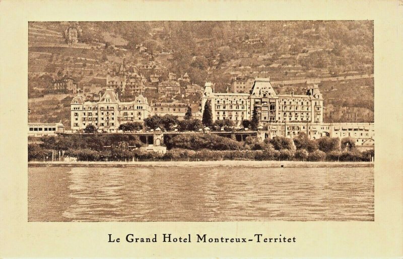 GRAND HOTEL MONTREUX TERRITET SWITZERLAND~FROBENIUS  POSTCARD