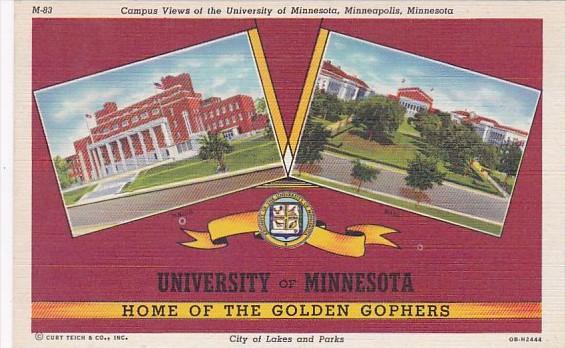 Minnesota Minneapolis Campus Views Of The University Of Minnesota Home Of The...