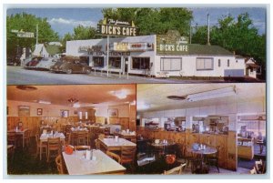 Dick's Cafe Dining Room Interior Dixie Camp Cars St. George Utah UT Postcard