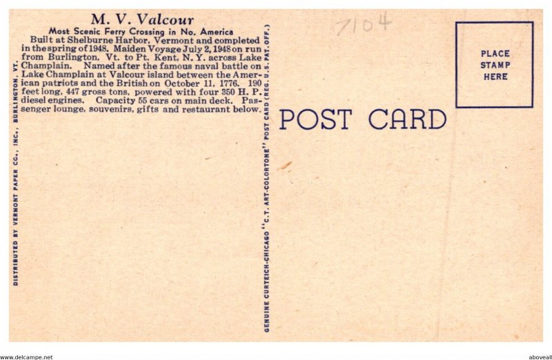 M.V.Valcour , Lake Champlain Transportation Co.