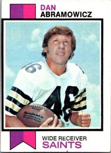 1973 Topps Football Card Dan Abramowicz New Orleans Saints sk2472
