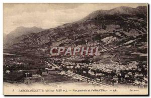 Postcard Old Barcelonnette Vue Generale and Vallee d & # 39Ubaye