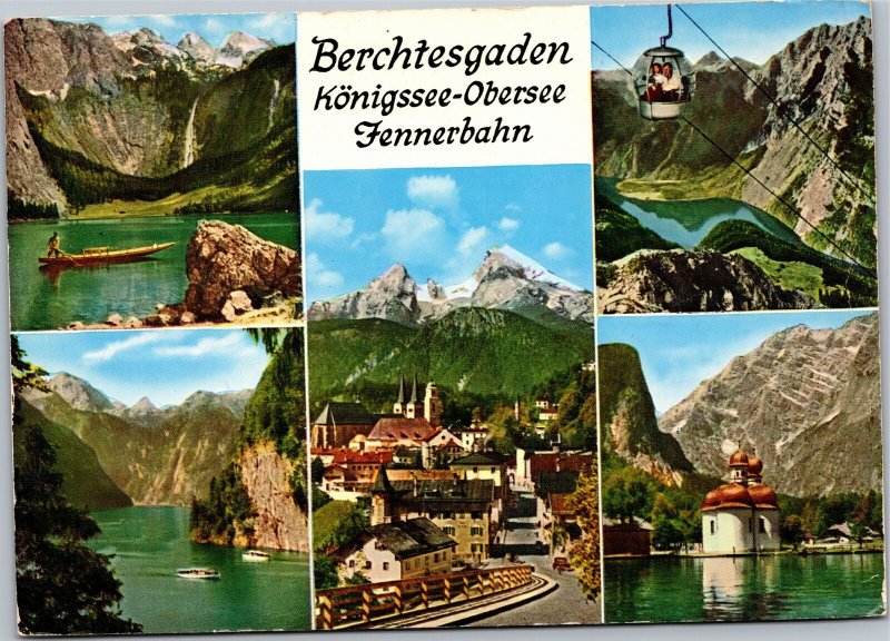 Postcard Germany Berchtesgaden multiview