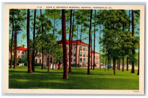 John D. Archbold Memorial Hospital Tree-lined Thomasville Georgia GA Postcard 