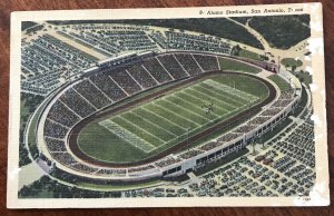 US Unused Linen Postcard Alamo Stadium San Antonio TX LB