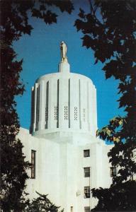 SALEM, OR Oregon       STATE CAPITOL BUILDING       Chrome Postcard